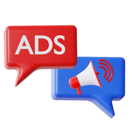 Advertising Chat  3D Icon