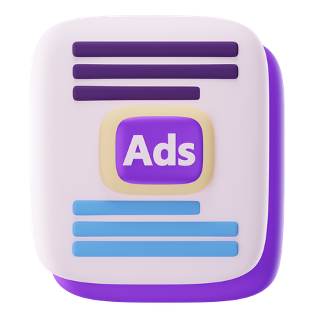 Advertising News  3D Icon