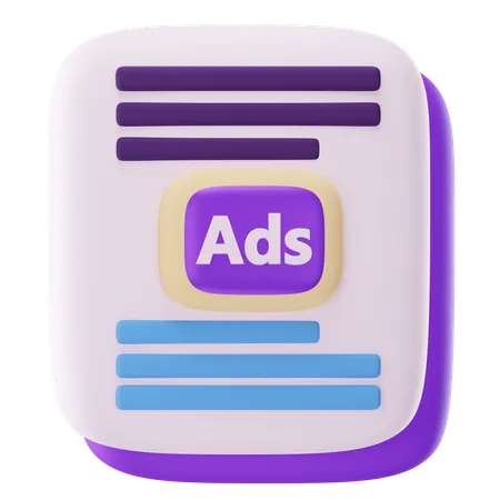 Advertising News  3D Icon