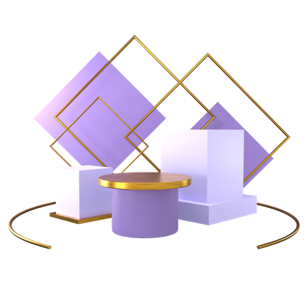 Advertising Podium  3D Illustration