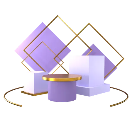 Advertising Podium  3D Illustration