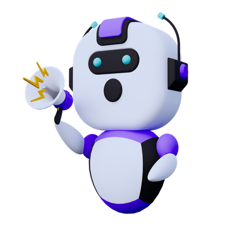 Advertising Robot  3D Icon