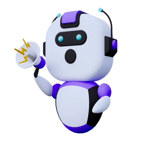 Advertising Robot  3D Icon