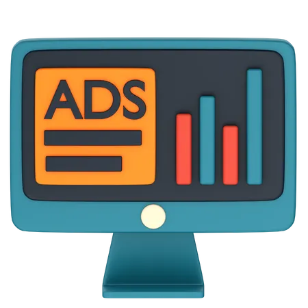 Advertising Statistics  3D Icon