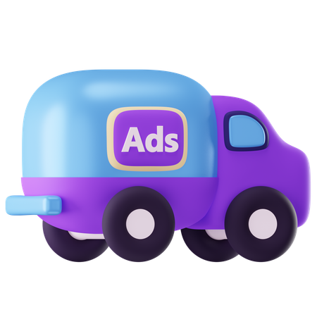 Advertising Van  3D Icon