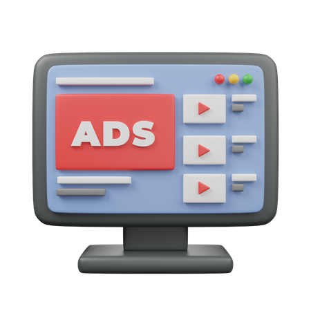 Advertising Video  3D Icon