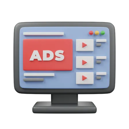 Advertising Video  3D Icon