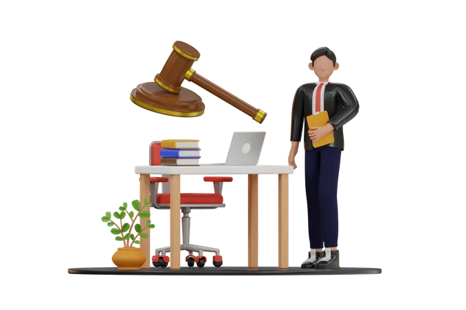 Advogado de negócios  3D Illustration