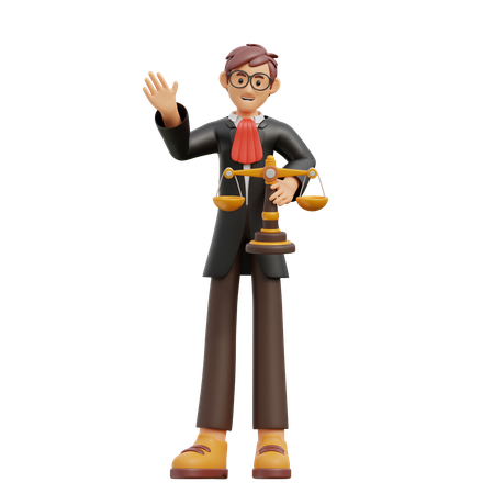 Advogado masculino  3D Icon