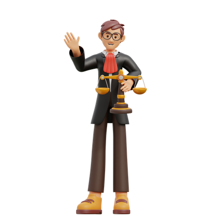 Advogado masculino  3D Icon