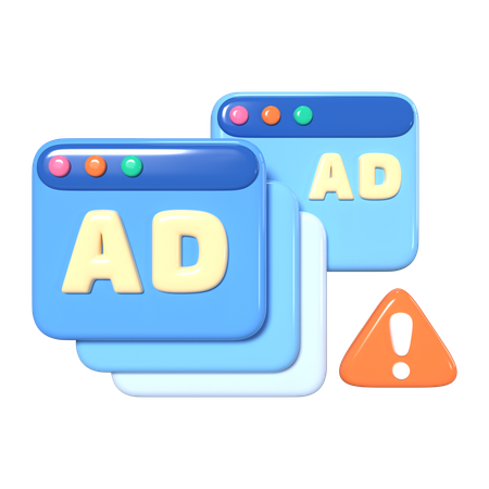 Adware  3D Icon