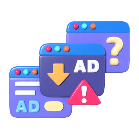 This Is Adware 3 D Render Illustration Icon It Comes As A High Resolution PNG File Isolated On A Transparent Background The Available 3 D Model File Formats Include BLEND OBJ FBX And GLTF 3D Icon