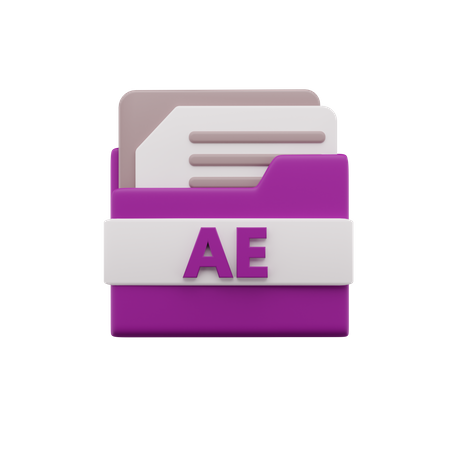 Ae File  3D Icon