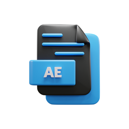 Ae File  3D Icon