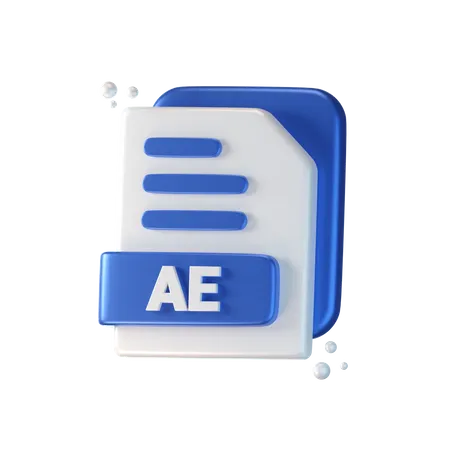 Ae File  3D Icon