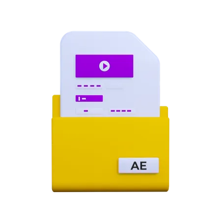 Ae File  3D Icon