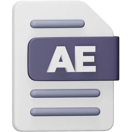 Ae File  3D Icon