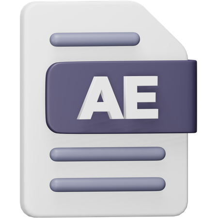Ae File  3D Icon