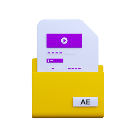 Ae File  3D Icon