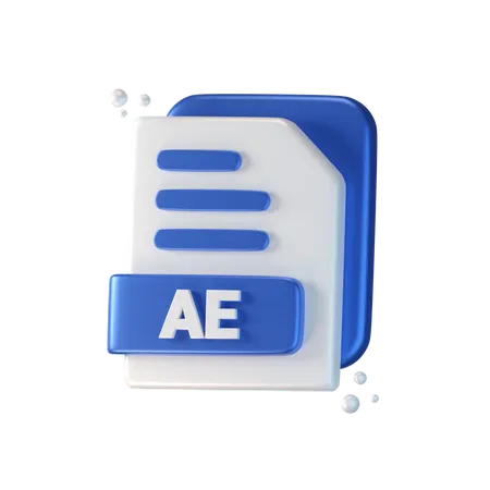 Ae File 3D Icon