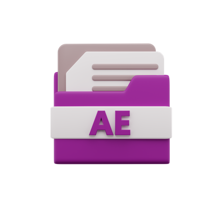 Ae File 3D Icon
