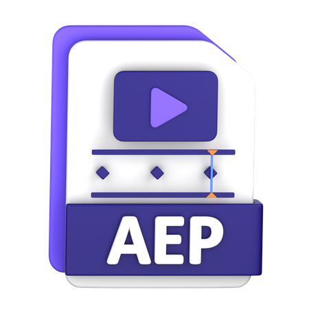Aep File  3D Icon