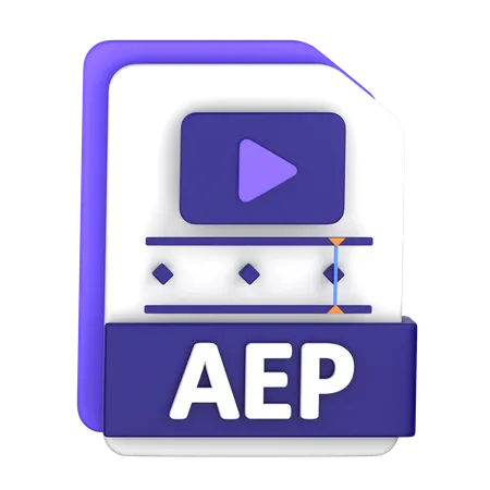 Aep File  3D Icon