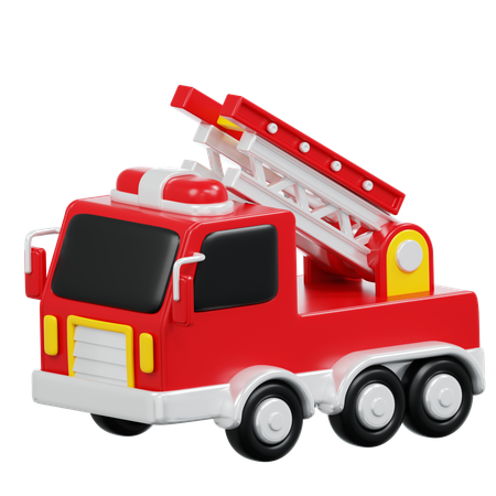 Aerial Ladder Truck  3D Icon