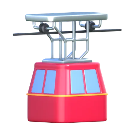 Aerial Tramway 3 D Transportation Icon 3D Icon