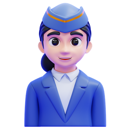 Aeromoça  3D Icon