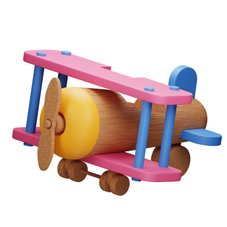 Gioco fantasioso con aeroplano giocattolo per bambini  3D Icon