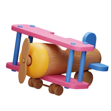 Gioco fantasioso con aeroplano giocattolo per bambini  3D Icon