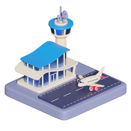 Aéroport  3D Icon