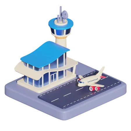 Aéroport  3D Icon