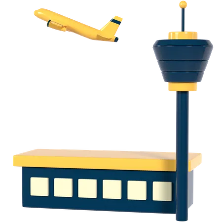 Aéroport  3D Icon