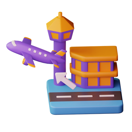 Aéroport  3D Icon