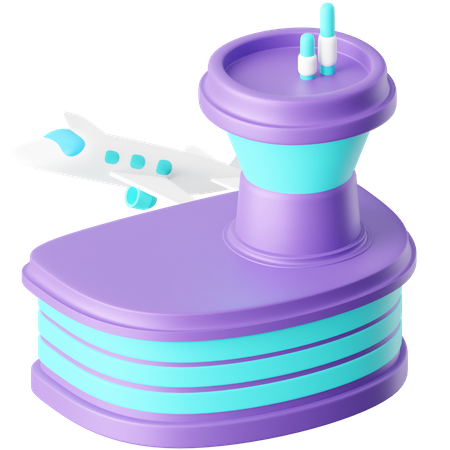 Aéroport  3D Icon