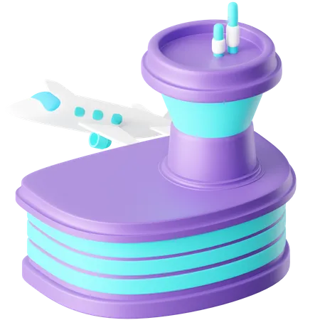 Aéroport  3D Icon