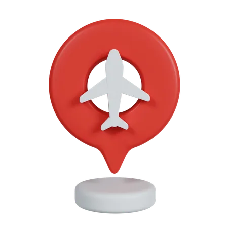 Emplacement de l'aéroport  3D Icon