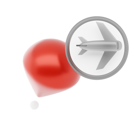 Épinglette de l'aéroport  3D Icon