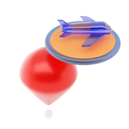 Épinglette de l'aéroport  3D Icon