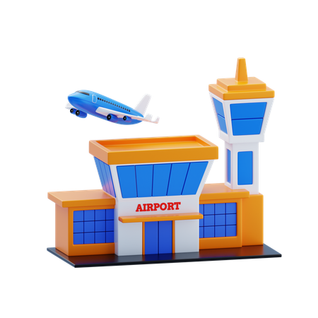 Tour de l'aéroport  3D Icon