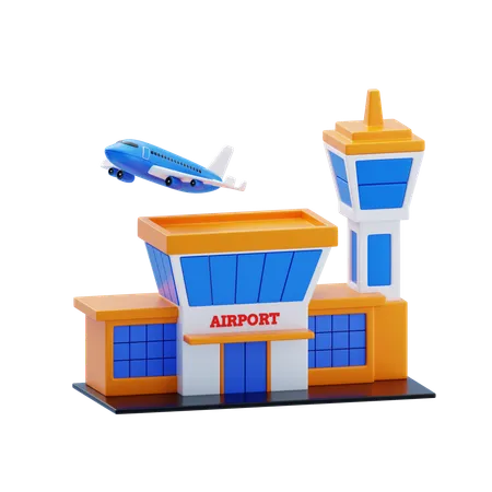 Tour de l'aéroport  3D Icon