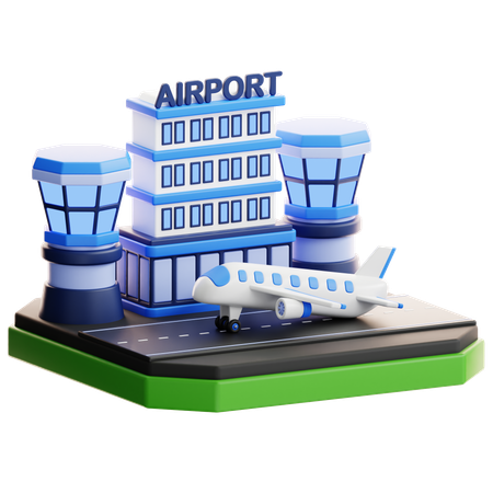 Aeroporto  3D Icon