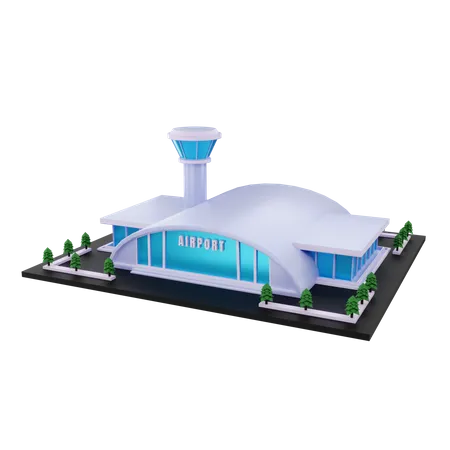 Aeroporto  3D Illustration