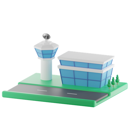 Aeroporto  3D Illustration