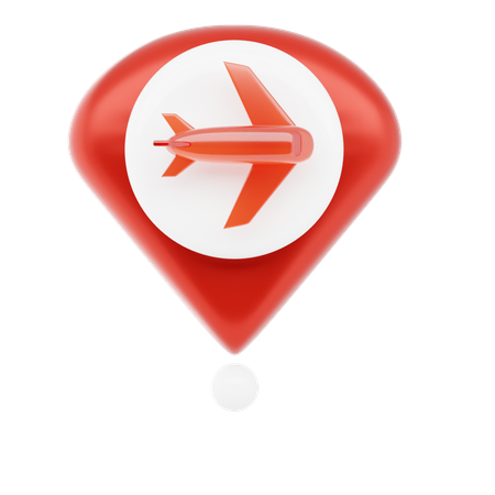 Alfinete do aeroporto  3D Icon