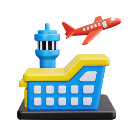 Aeropuerto  3D Icon