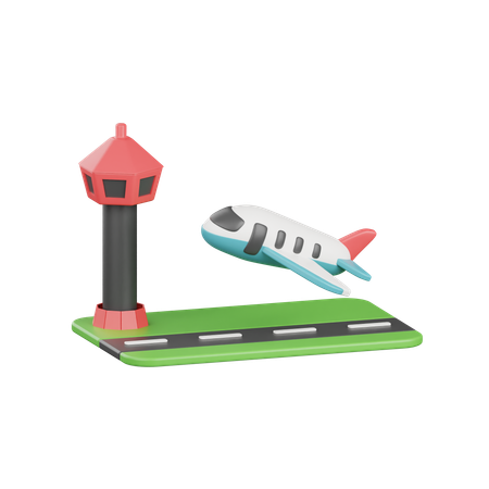 Aeropuerto  3D Icon