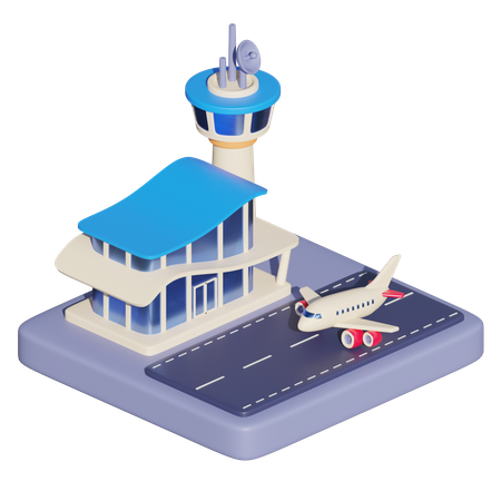 Aeropuerto  3D Icon